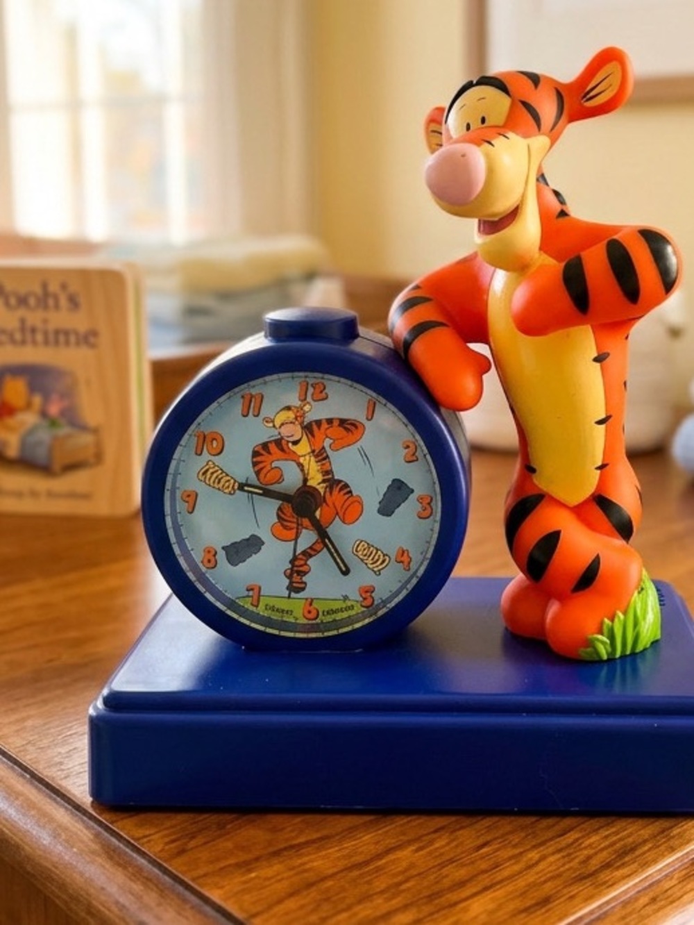 Vintage Tigger Kids Alarm Clock Toy - Orange Tested/Working